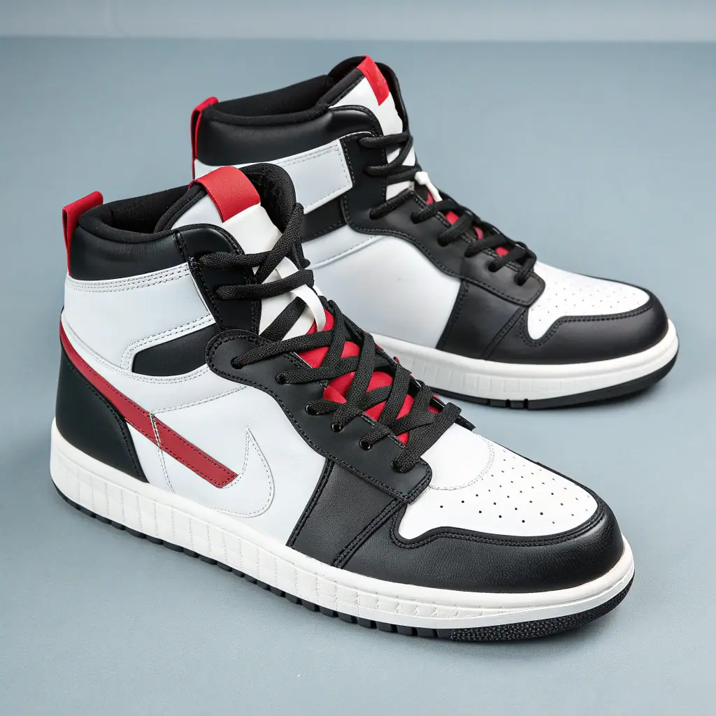Vibrant High-Tops with Lightning Details